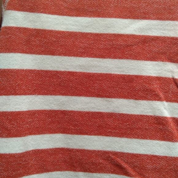 Old Navy Women’s Red White Striped Long Sleeve Knit Top Size S | Half Button Up - Picture 3 of 4